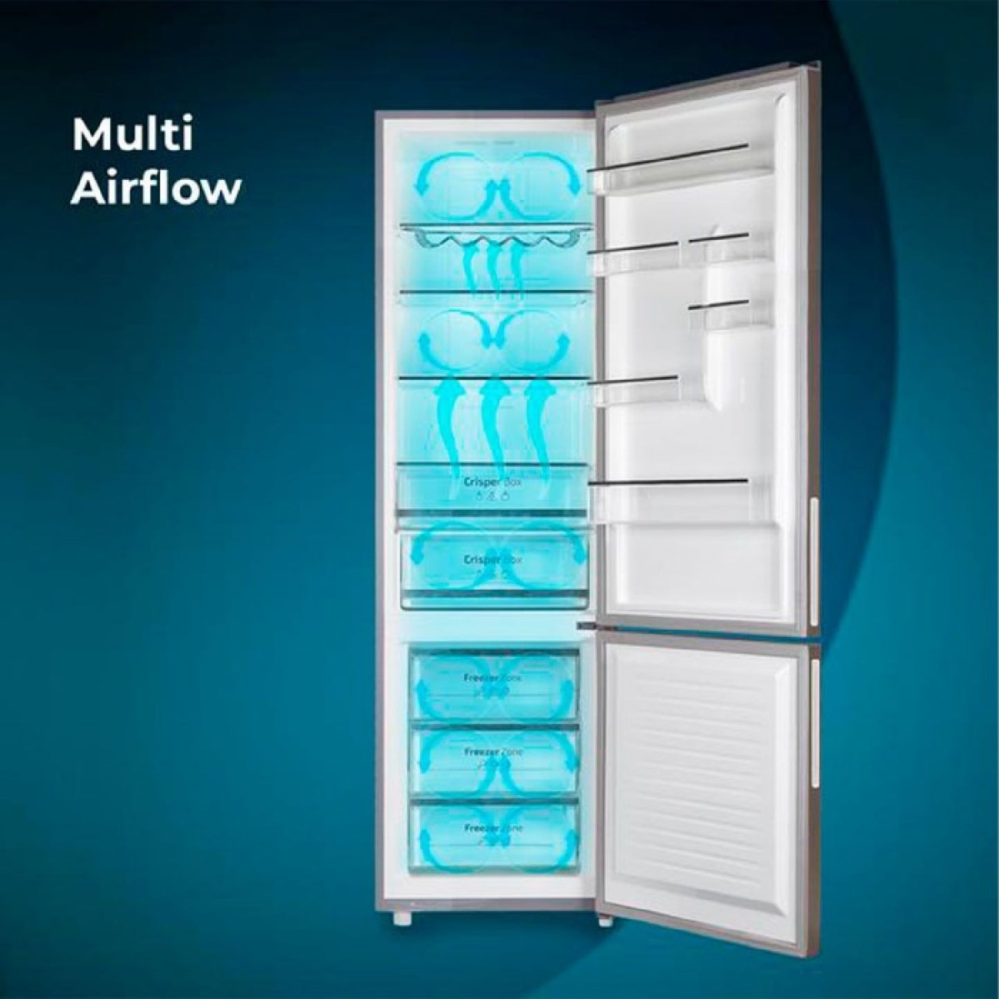 Cecotec Frigorífico Combi Bolero Coolmarket Combi 356 Glass Grey D_3