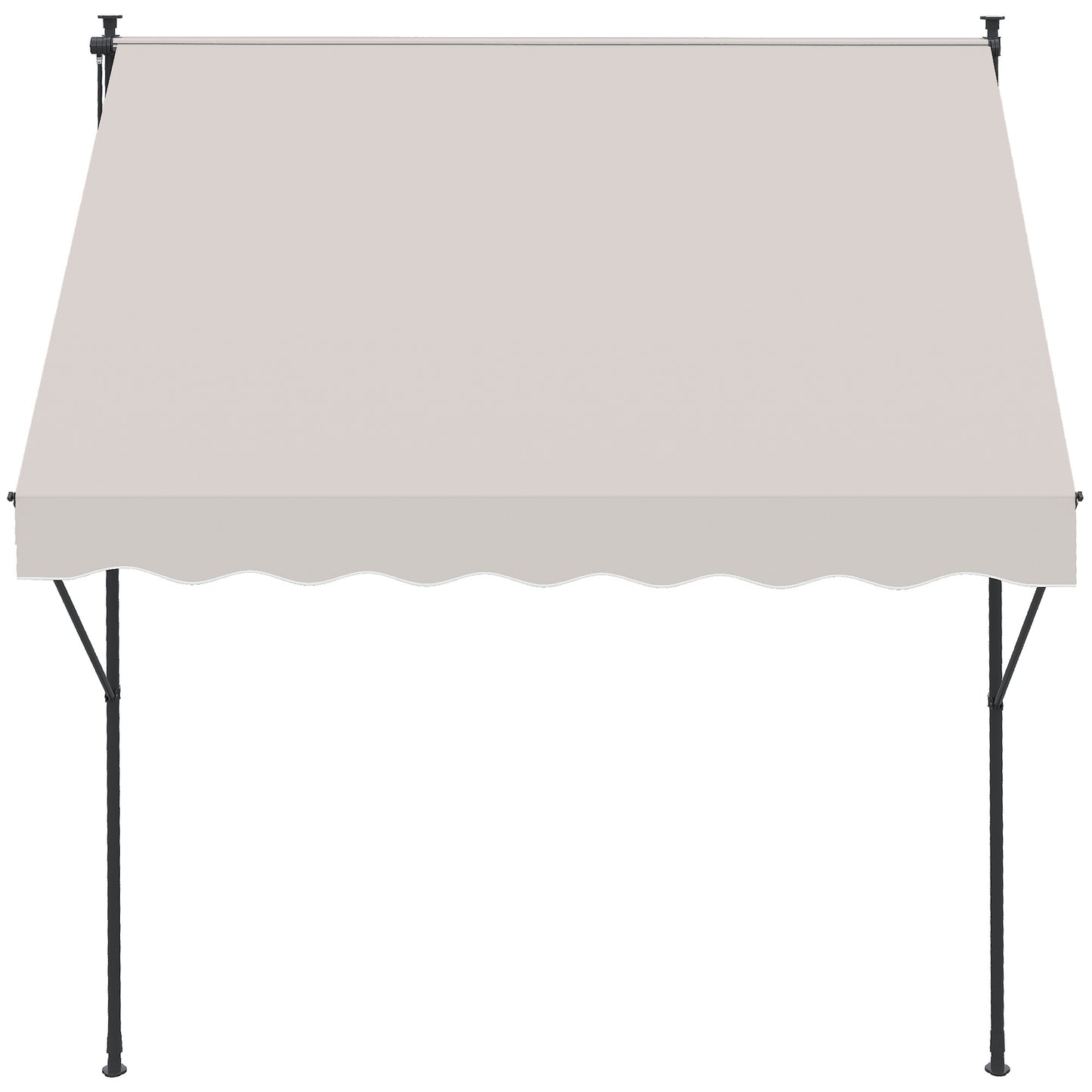 Outsunny Toldo Manual Retráctil 200x175x210-310cm Manivela Protecciónuv40+ Crema_3