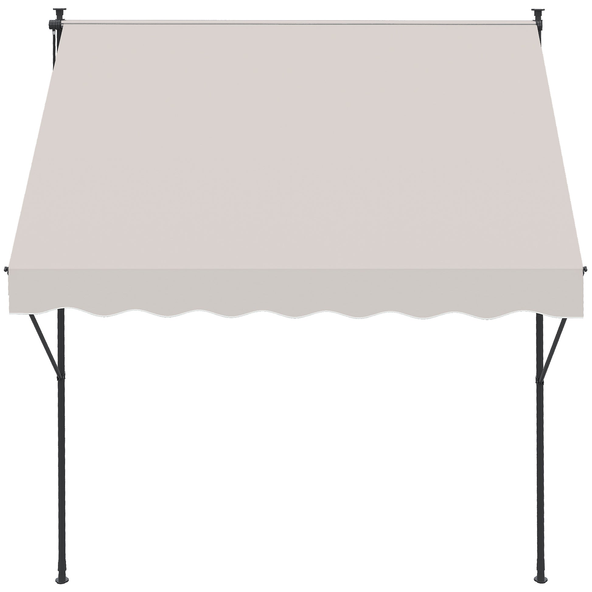 Outsunny Toldo Manual Retráctil 200x175x210-310cm Manivela Protecciónuv40+ Crema_3