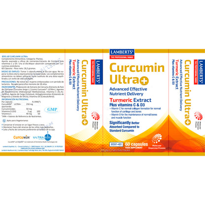 Curcumina Ultra + Lamberts 60 cápsulas