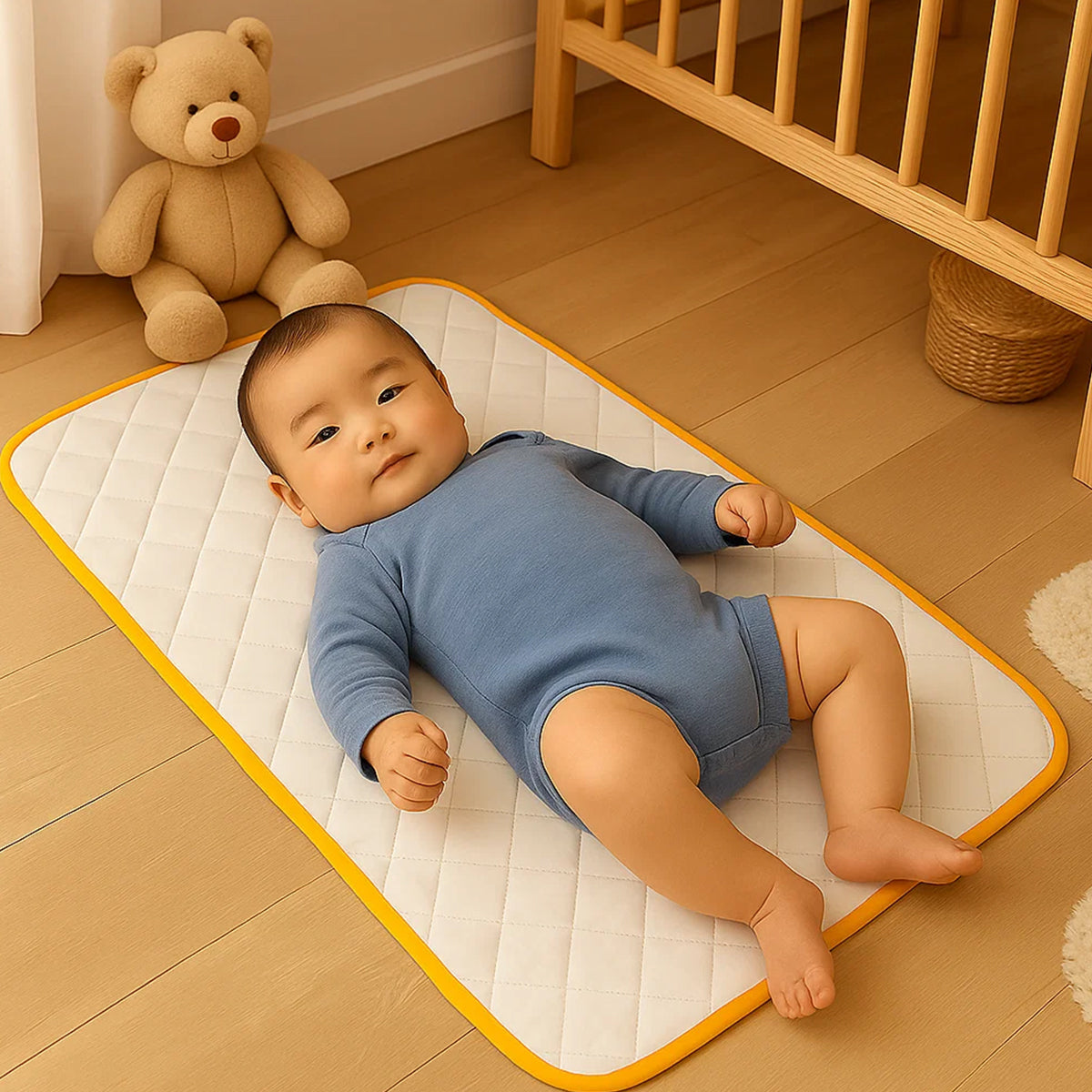 Alfombrilla De Cambiar Nomada En Algodón Bio Honey_1