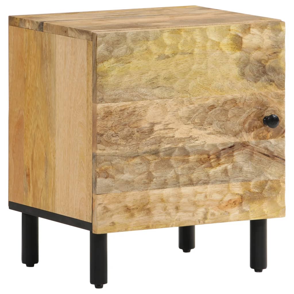 Mesitas De Noche 2 Uds Madera Maciza De Mango 40x33x46 Cm_0