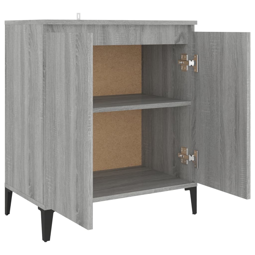 Aparador De Madera Contrachapada Gris Sonoma 60x35x70 Cm / Vetonek_2