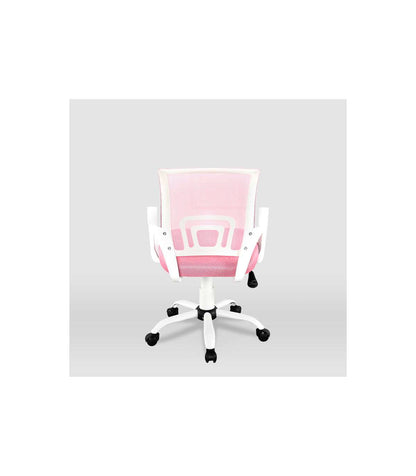 Silla De Estudio Juvenil Martina En Rosa Y Blanco. Alto: 88-98, Ancho: 57, Fondo: 53.5._2
