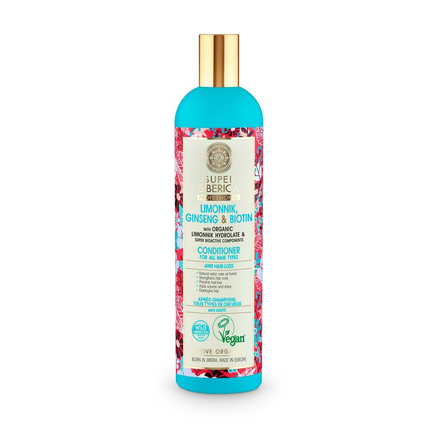 Bálsamo para todos os tipos de cabelo com Schizandra, Ginseng e Biotina Natura Siberica 400 ml