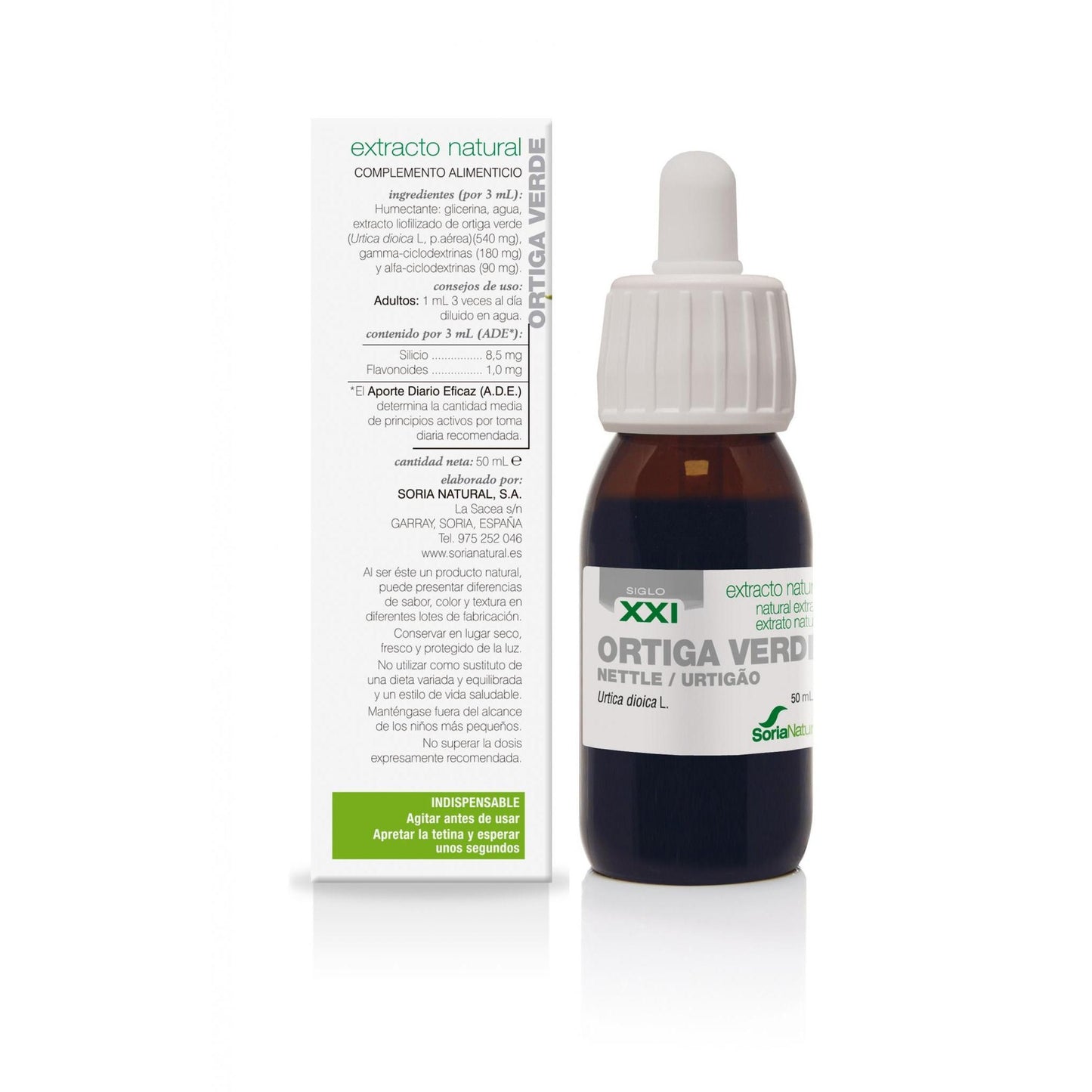Extrato de Urtiga Verde Soria Natural, 50 ml