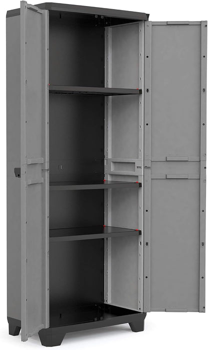 Keter Armario Stilo Alto, Resina, 2 Puertas, 3 Baldas, 173x68x39 Cm._3