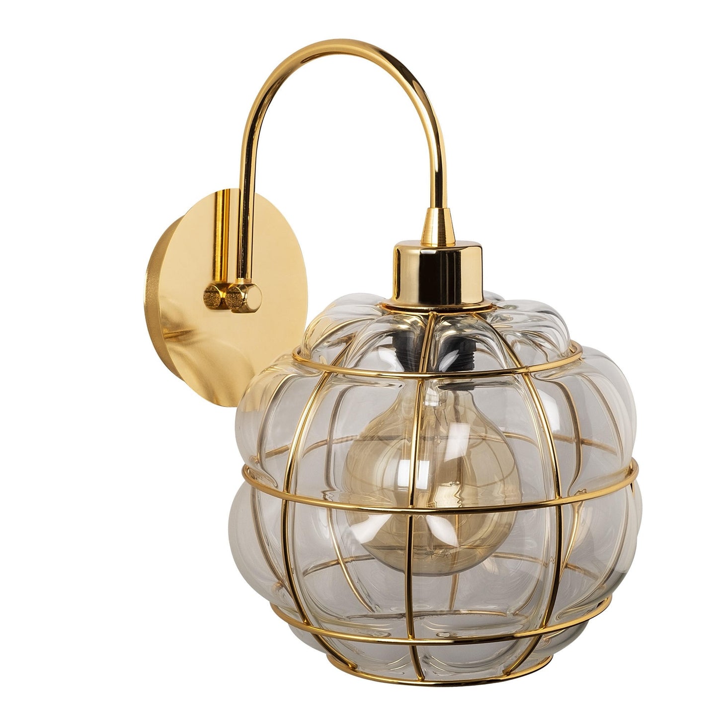 Aplique De Pared, Metal , Oro, 23x27x30, Casquillo E 27 Max 40 W_2
