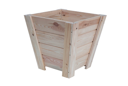 Macetero Abril Cerrado De Madera Natural De 50 X 50 X 47 Cm 10° 55l + Bolsa Geotextil_0