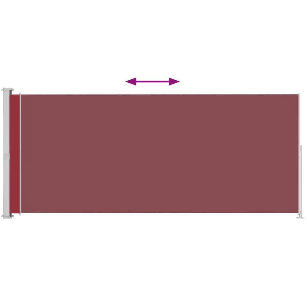 Vidaxl Toldo Lateral Retráctil Para Patio Rojo 220x500 Cm_4