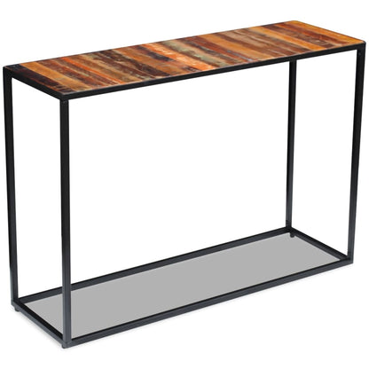 Mesa Consola De Madera Maciza Reciclada 110x35x76 Cm_2