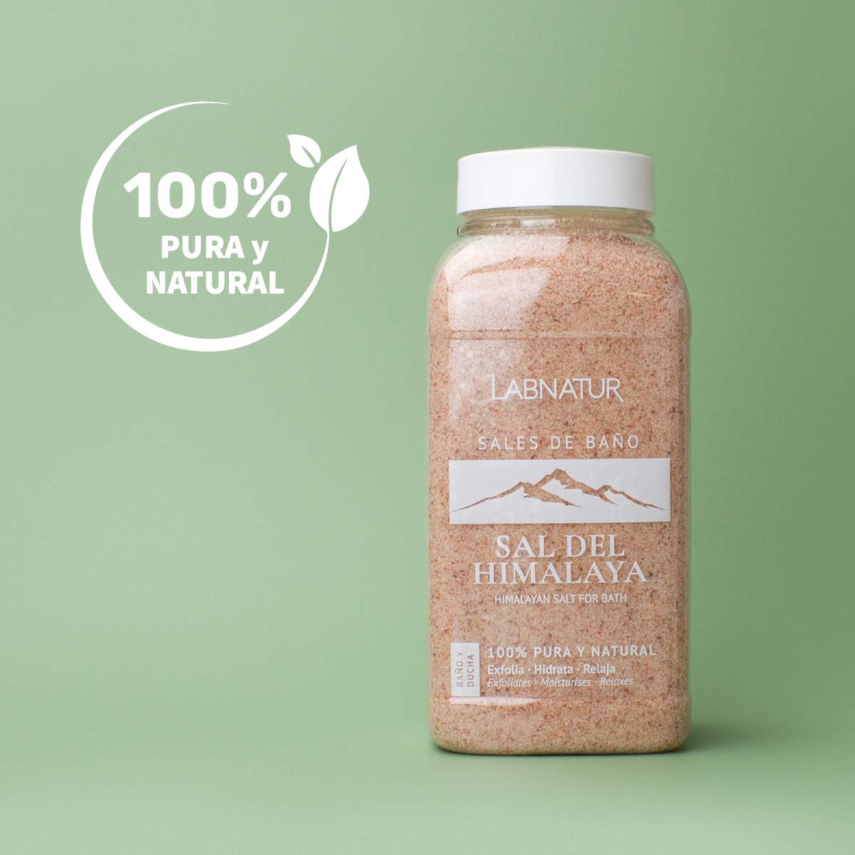 Sales de Baño del Himalaya Labnatur 1200 g | Hidratan, Suavizan y Revitalizan | Baño Relajante | Veganas_1