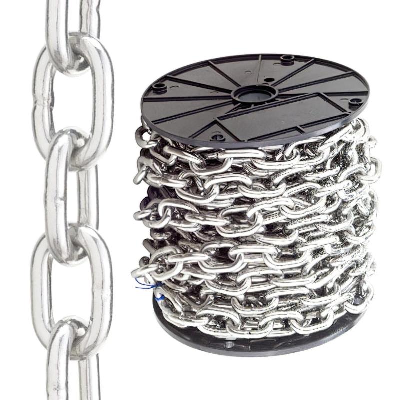 Cadena En Rollo Zincada 5 Mm.(rollo 56 Metros)_0