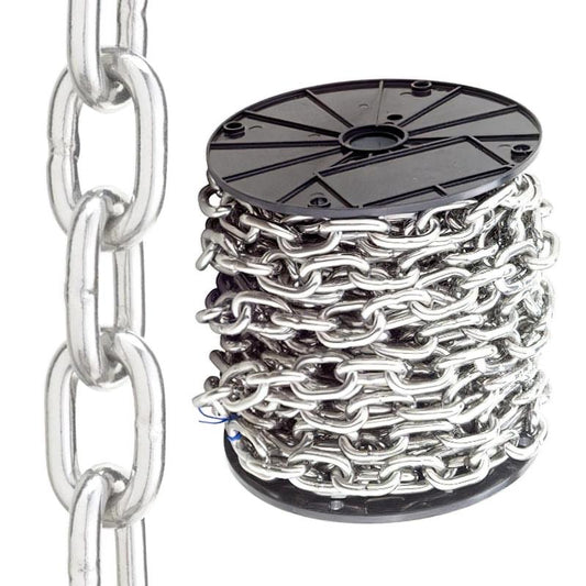 Cadena En Rollo Zincada 5 Mm.(rollo 56 Metros)_0