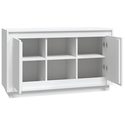 Aparador De Madera Contrachapada Blanco 102x35x60 Cm / Vetonek_0
