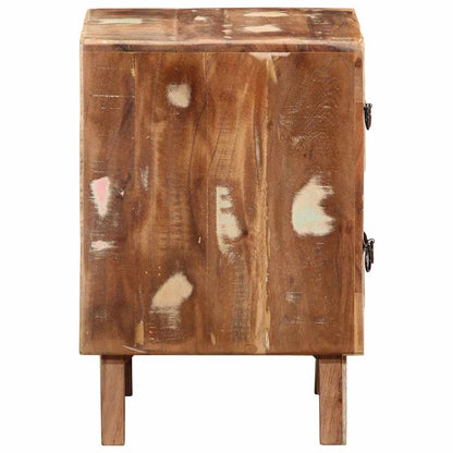 Mesita De Noche 40x32x46 Cm Madera Maciza Reciclada_1