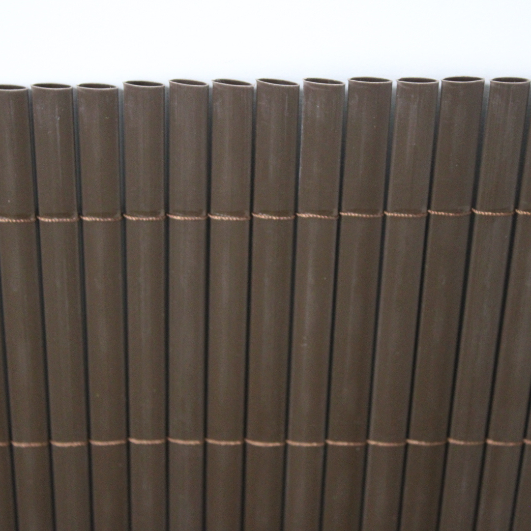 Cañizo Pvc Doble Cara| 1x3 M| Color Marron| Lamas 11 Mm| Composición 100% Pvc| Bridas De Sujeción Incluidas_4