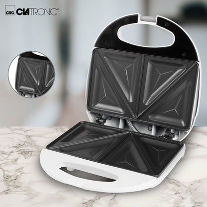 Sandwichera, 2 Sandwiches, Placas Antiadherentes, Regulador Temperatura, Tostado Perfecto Clatronic St 3477 750w_3