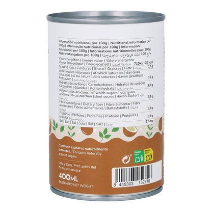 Creme de coco para cozinhar ECO Planeta Huerto 400 ml