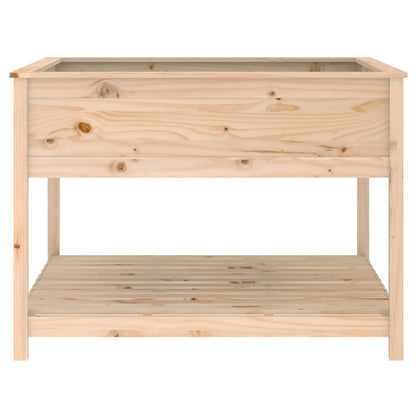 Jardinera Con Estante Madera Maciza De Pino 111,5x111,5x81 Cm_5