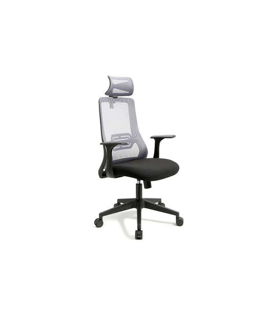 Silla Despacho Giratoria Elevable Acabado Negro/gris 65 Cm(ancho) 113-121 Cm(altura) 57 Cm_0