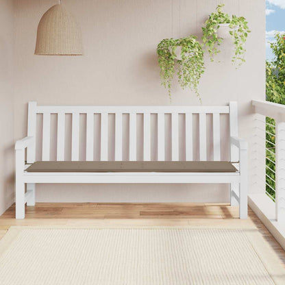 Vidaxl Cojín De Banco De Jardín Tela Oxford Gris Taupé 200x50x4 Cm_1