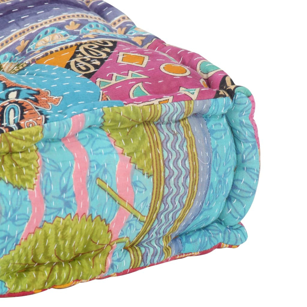 Vidaxl Puf Patchwork De Tela_4