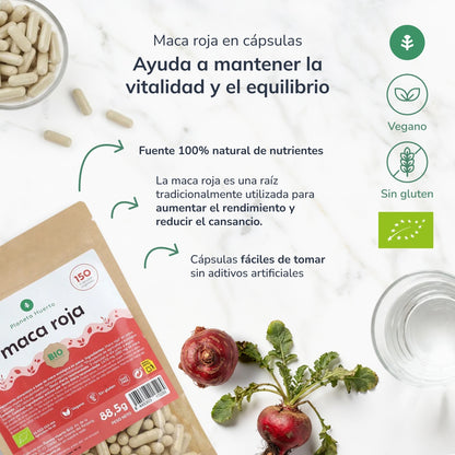 BIO Red Maca Planeta Huerto 150 cápsulas