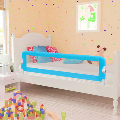 Barandilla De Seguridad Cama De Niño 2 Uds Azul 150x42 Cm_1