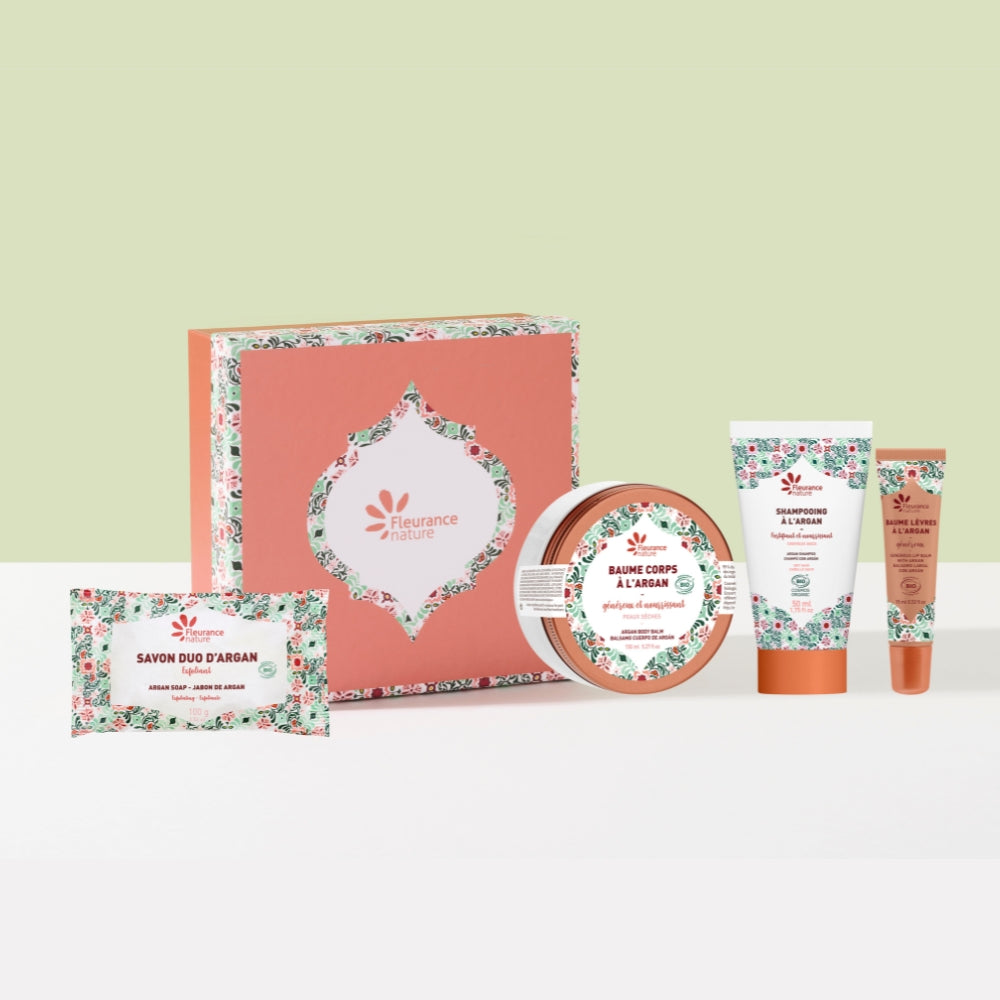 Cofre Secretos De Argán (bálsamo Corporal 150ml - Bálsamo Labial 15ml - Champú 50ml - Jabón Exfoliante 100g)_0