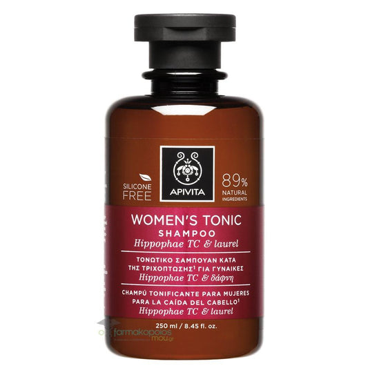 Champô Tonificante Apivita para Mulher, Antiqueda de Cabelo e Cabelo Enfraquecido 250 ml