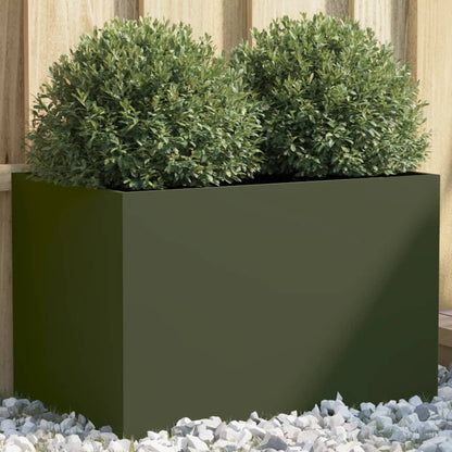 Jardinera Acero Verde Oliva 62x40x39 Cm_1