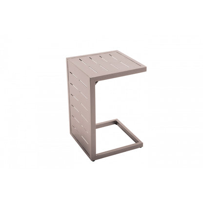 Mesa Auxiliar, Mesa De Jardín Multiposiciones Aluminio Topo 36x36xh55cm- Mobiliario De Jardín_2