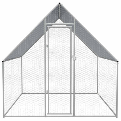 Vidaxl Jaula Gallinero De Exterior De Acero Galvanizado 2x2x1,92 M_1
