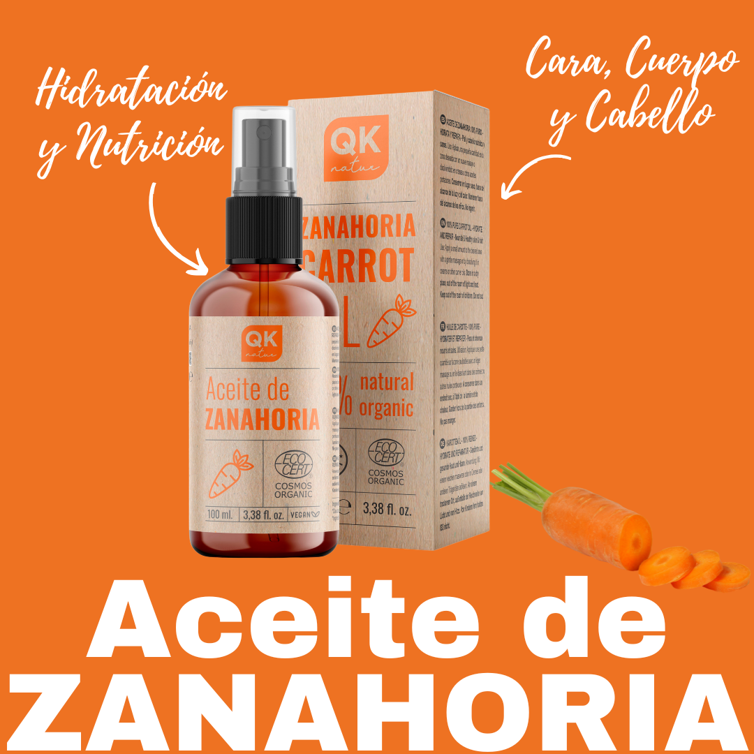 QKnatur - Aceite De Zanahoria 100 Ml - 100% Puro - Bronceador Natural - Hidrata Y Rejuvenece La Piel - Repara Cabello_4