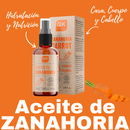 QKnatur - Aceite De Zanahoria 100 Ml - 100% Puro - Bronceador Natural - Hidrata Y Rejuvenece La Piel - Repara Cabello_4