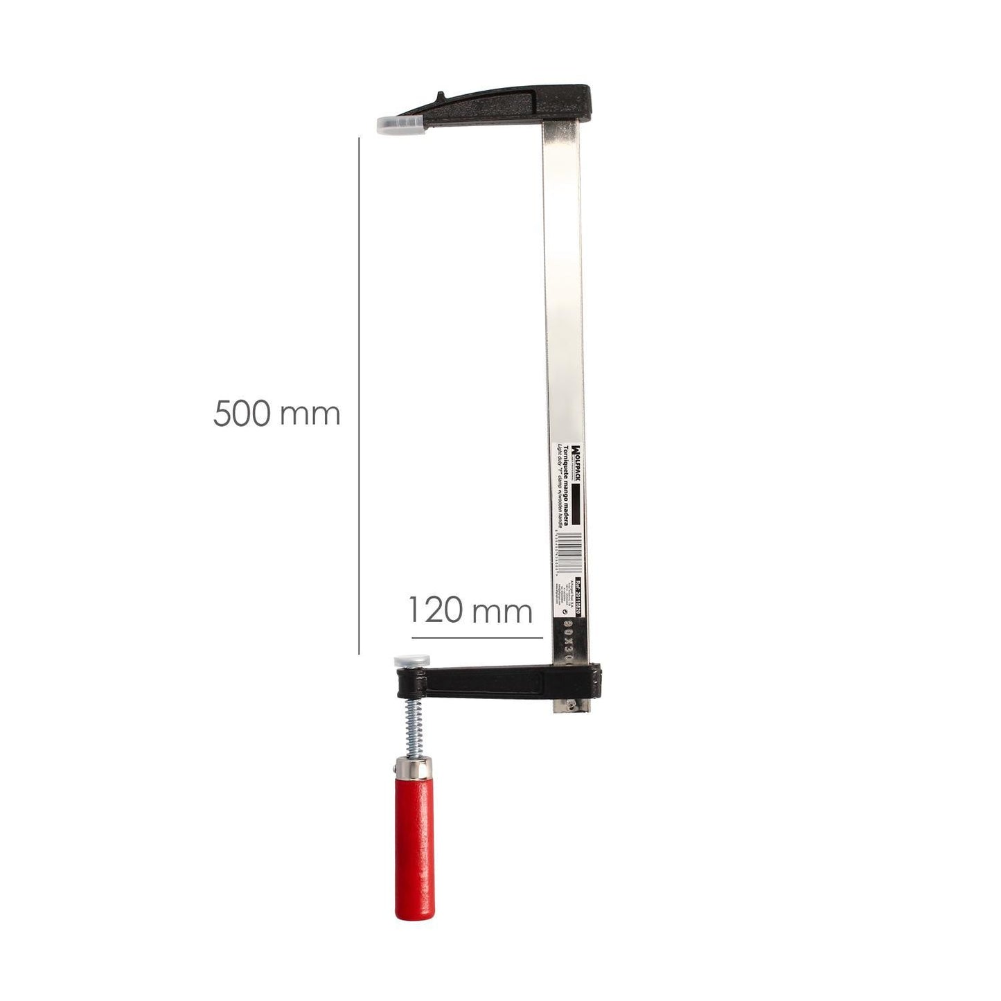 Sargento / Torniquete Mango Madera  500x 120 Mm. Clips Para Madera, Sargento Carpinteria, Abrazaderas Carpinteria, Prensa Madera