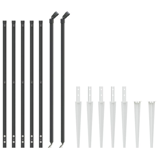 Cerca De Alambre Con Pinchos De Anclaje Gris Antracita 0,8x10 M / Vetonek_0