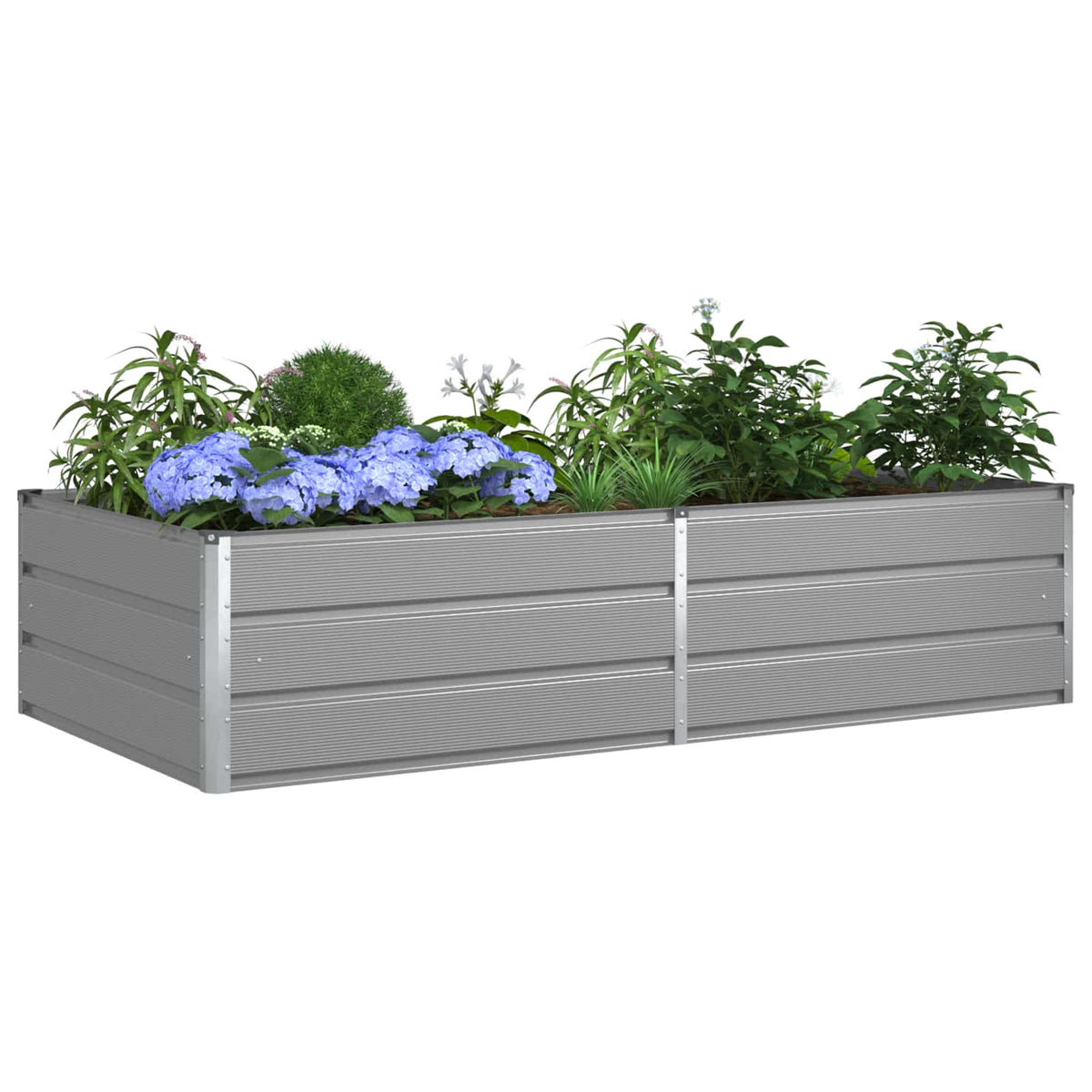Jardinera Gris Claro 195 X 100 X 45 Cm Acero Galvanizado_2
