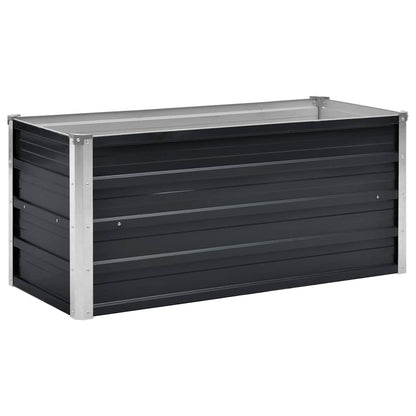 Arriate De Acero Galvanizado Gris Antracita 100x40x45 Cm_0