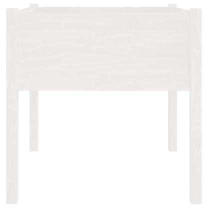 Jardineras 2 Uds Madera Maciza De Pino Blanco 70x70x70 Cm_4