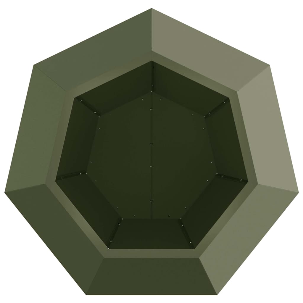 Jardinera Verde Oliva 75 X 75 X 60 Cm Acero_5