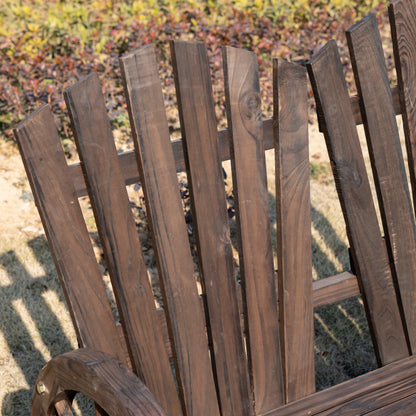 Outsunny Banco De Madera Con Apoyabrazos En Forma De Rueda 108x66x95 Cm Marrón_4