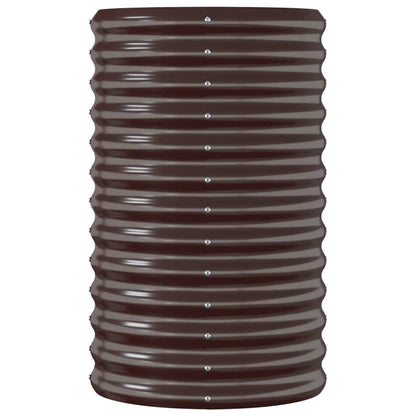 Jardinera Arriate Acero Galvanizado Marrón 114x40x68 Cm_3