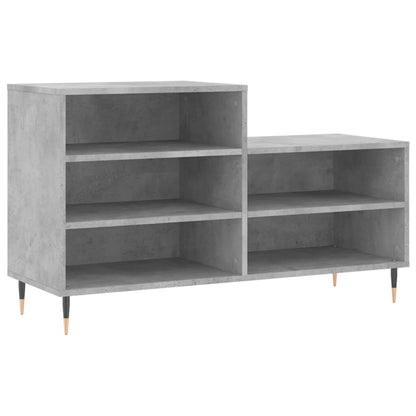 Vidaxl Mueble Zapatero Madera Contrachapada Gris Hormigón 102x36x60 Cm_0