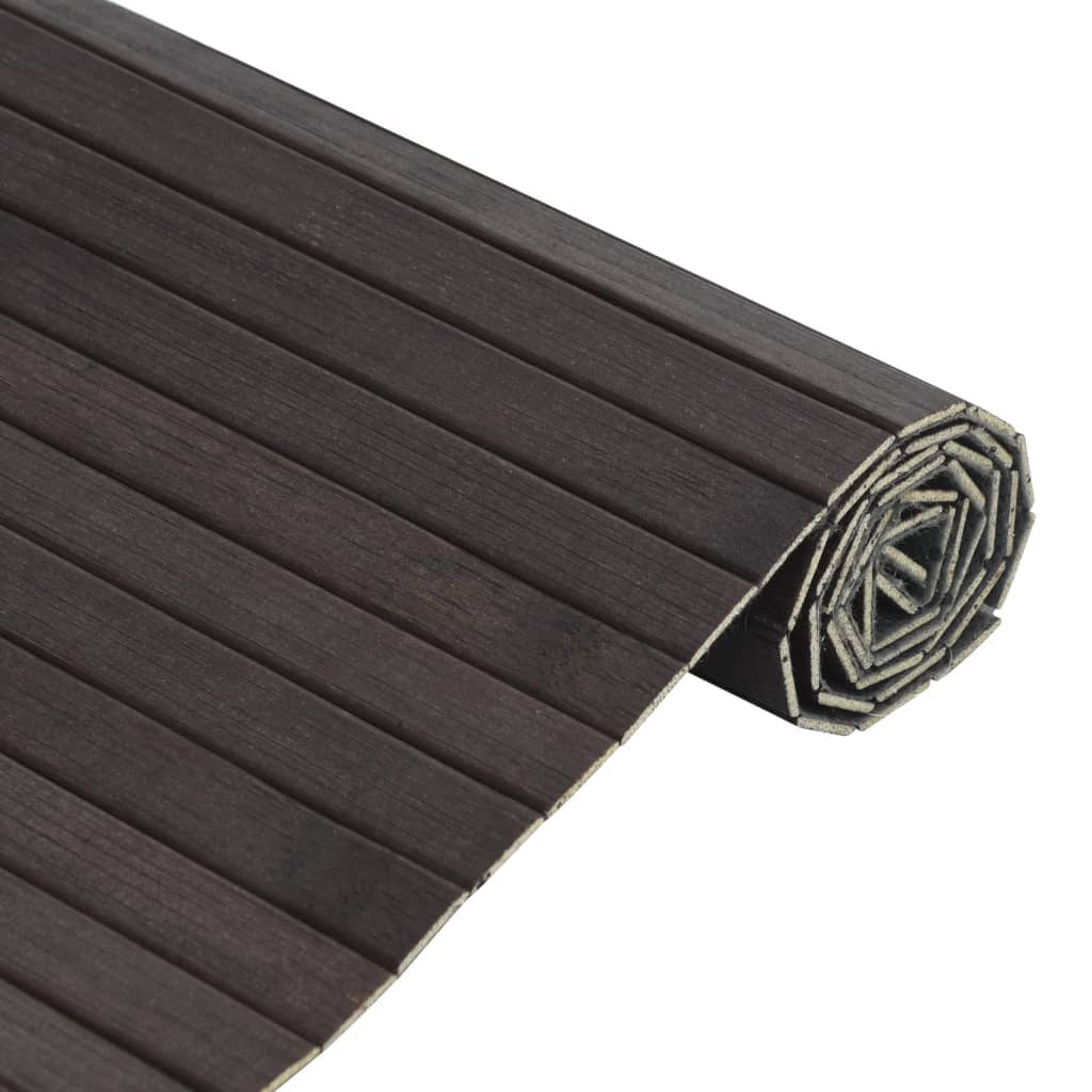Vidaxl Alfombra Rectangular Bambú Marrón Oscuro 70x100 Cm_3