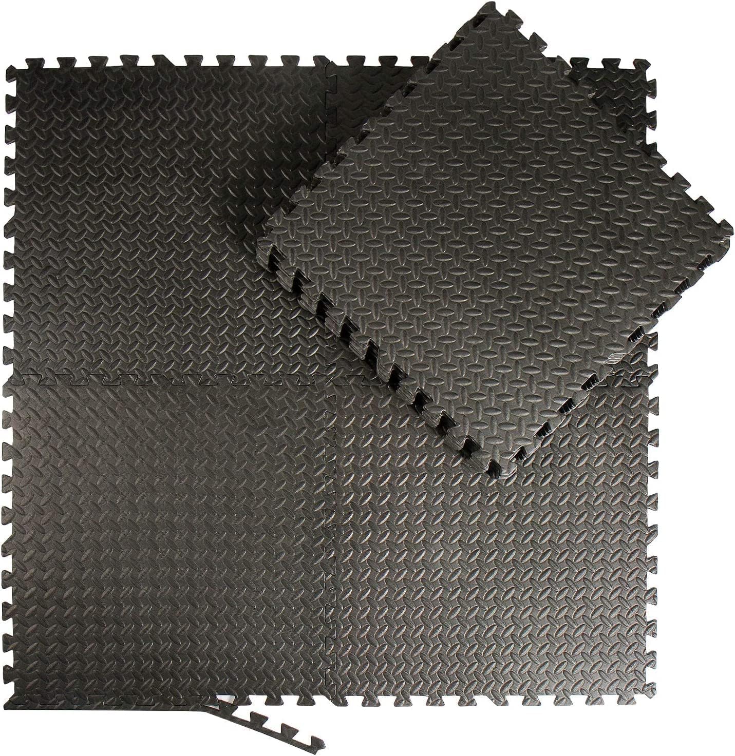Esterilla Tipo Puzzle Protector De Gimnasio Suelo Acolchado Perpetual (4 Piezas-60x60cm)_0
