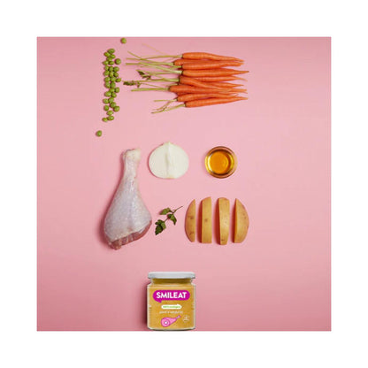 Embalagem x12 frascos para carne e legumes 6m+ Smileat