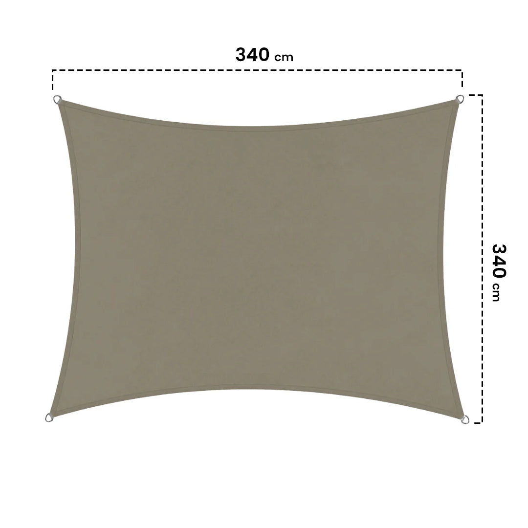 Malla De Sombreo Cuadrada Sunnet Kit Elast 3.4x3.4 M Marron Nortene_1