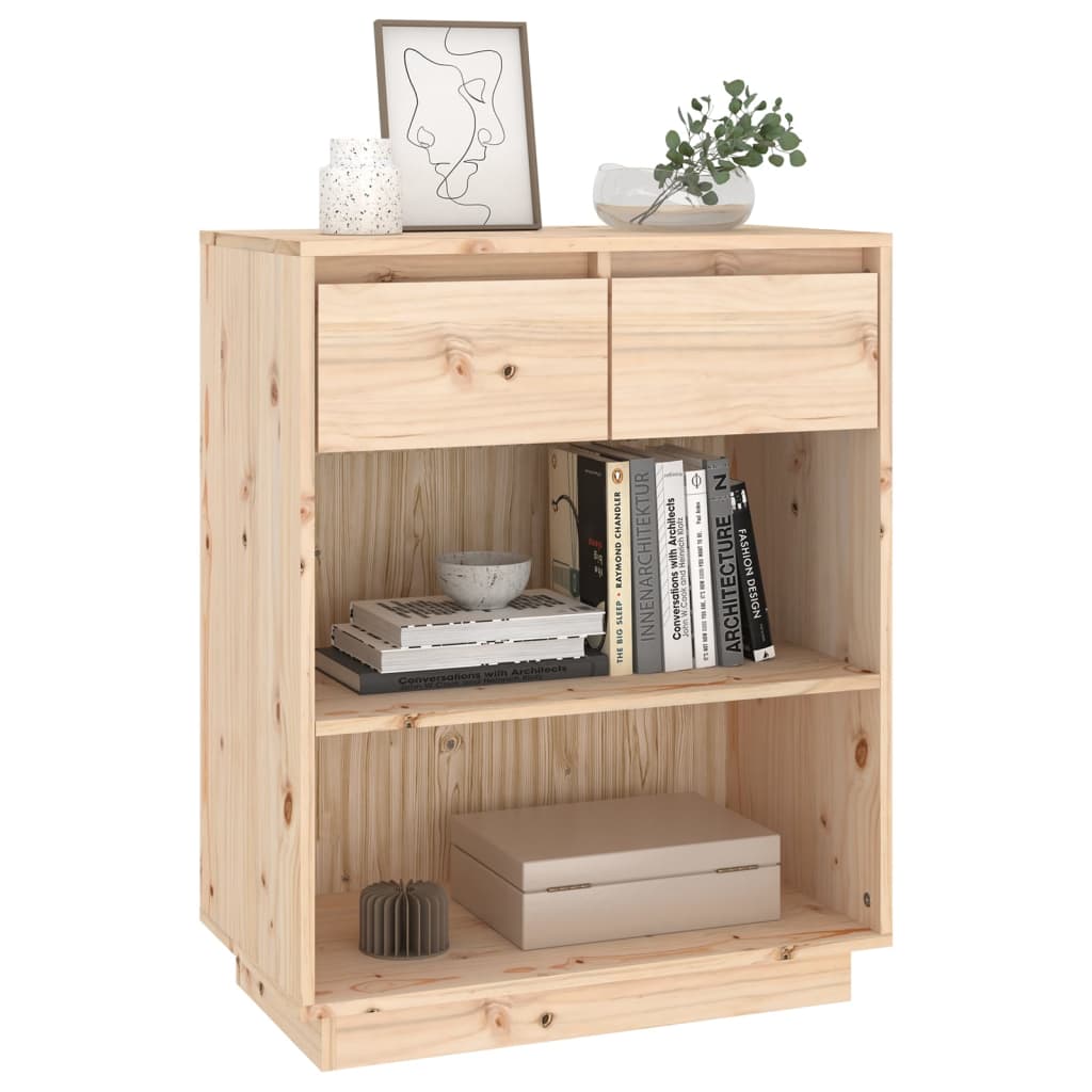 Mesa Consola De Madera Maciza De Pino 60x34x75 Cm / Vetonek_5